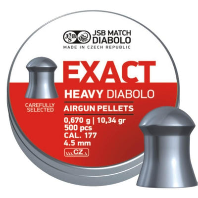 JSB Diabolo Exact Heavy Kal. 4,52mm, 500er, 0,670 g, Rundkopf