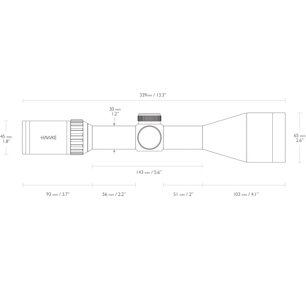 Hawke Vantage 30 WA 3-12x56 / L4A Fiber Dot