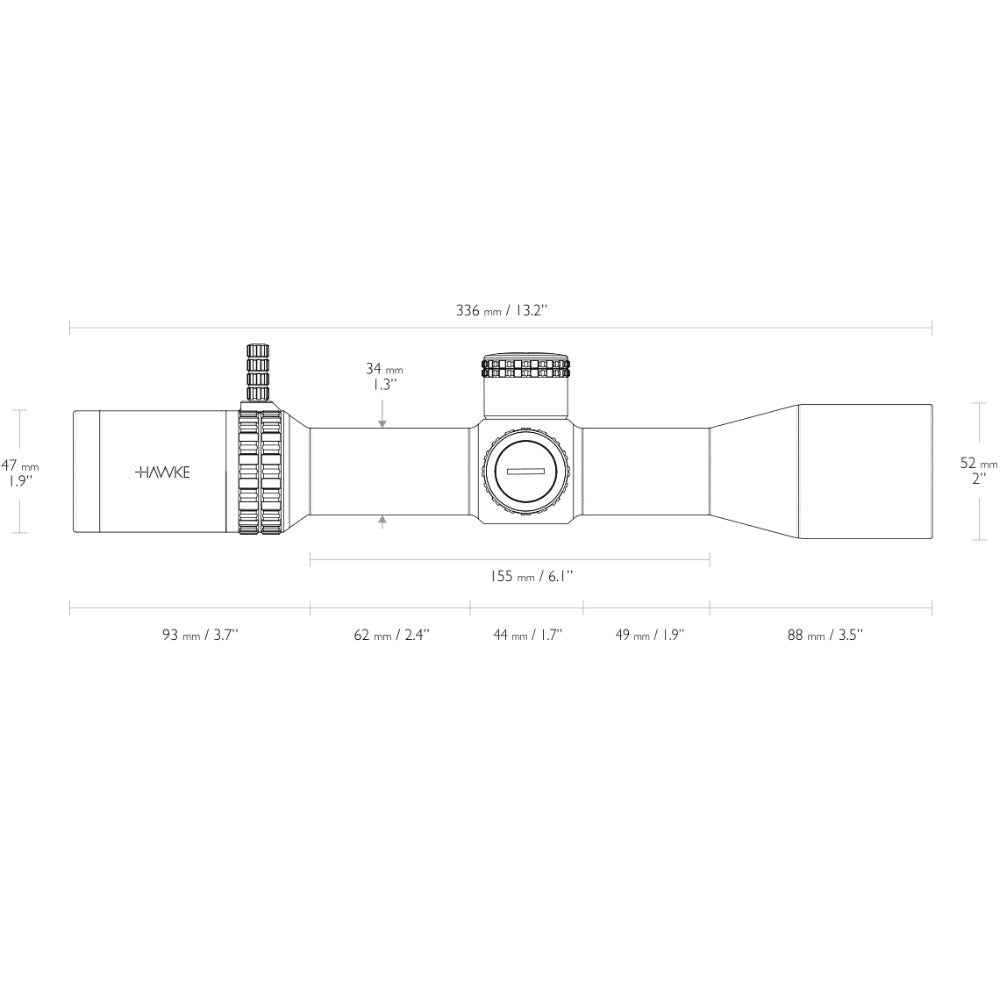 Hawke Vantage HD 34 FFP 3-15x44 / MOA PRO II