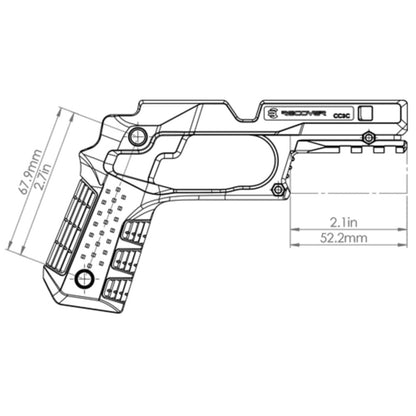 Recover Tactical Grip & Rail für 1911 Compact / schwarz
