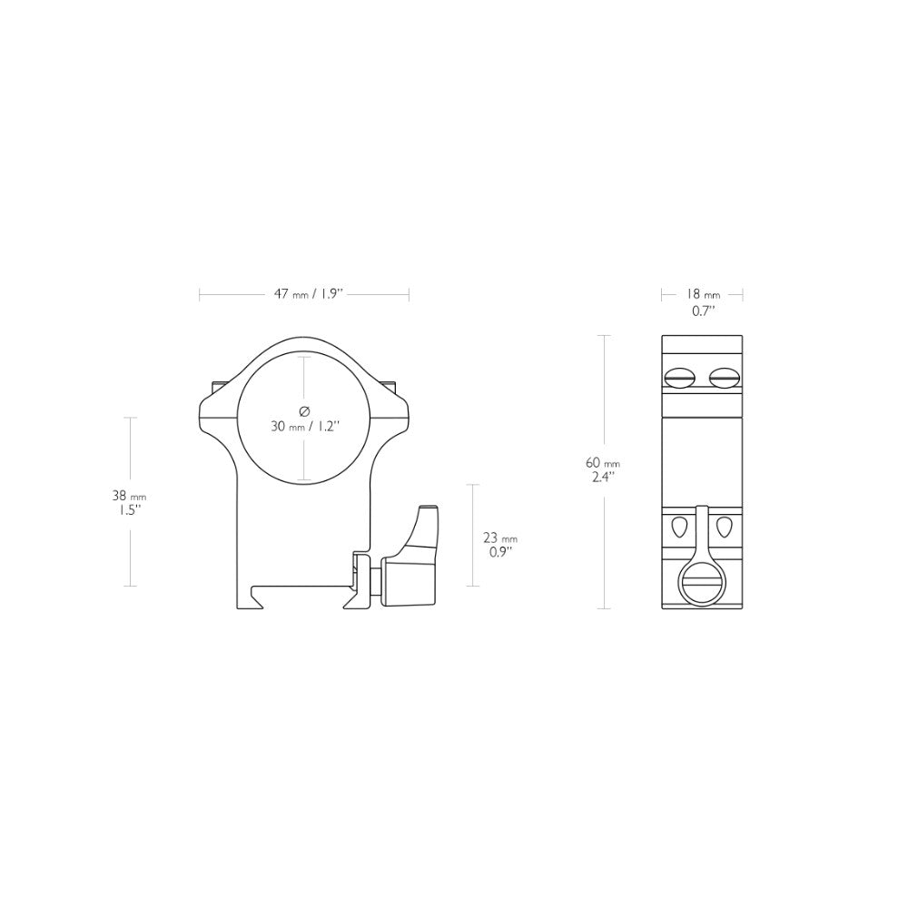 Hawke Professional Steel Ringmontage 30mm / Picatinny / extra Hoch