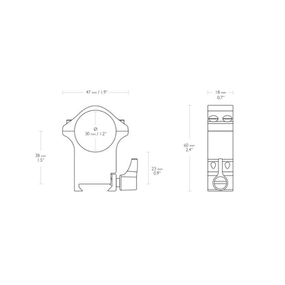 Hawke Professional Steel Ringmontage 30mm / Picatinny / extra Hoch
