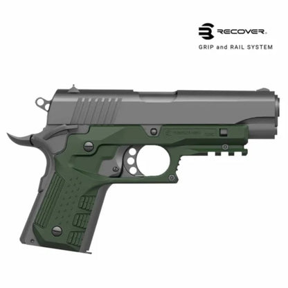 Recover Tactical Grip & Rail für 1911 Compact / green