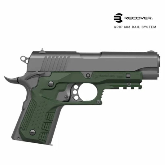 Recover Tactical Grip & Rail für 1911 Compact / green