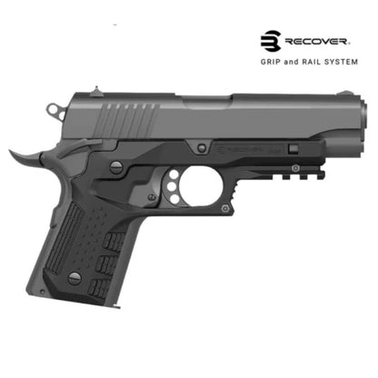 Recover Tactical Grip & Rail für 1911 Compact / schwarz